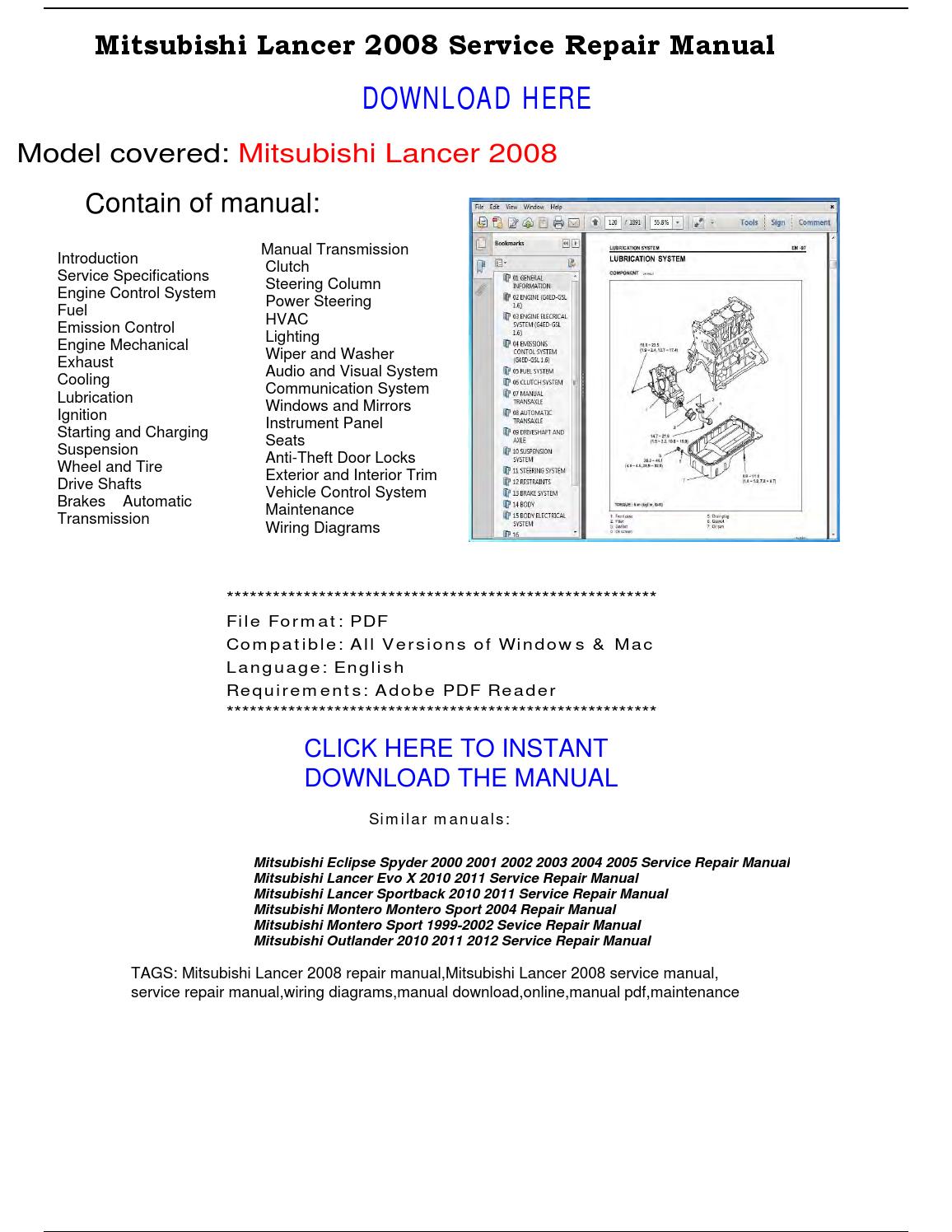 2002 mitsubishi montero sport repair manual pdf free download full